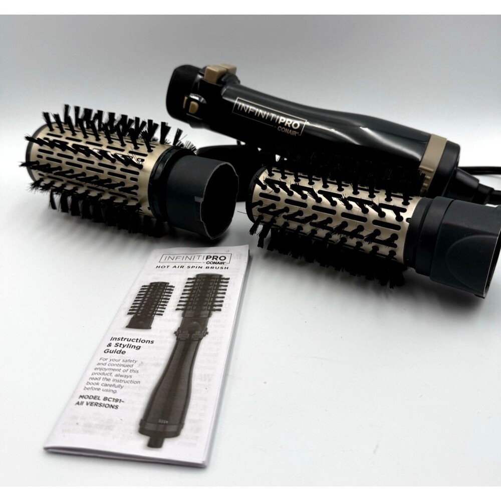 Conair Infiniti PRO 1.5" & 2" Ceramic Tourmaline Curling Brush Frizz-Free Shine